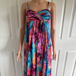 Laundry by Shelli Segal Long Flowy Colorful Dress Size 2